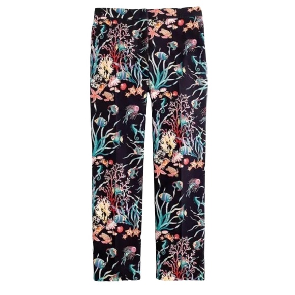 J. Crew Collection Patio Pant in Ratti Under The‎ Sea Ocean Print 2 - Picture 7 of 13